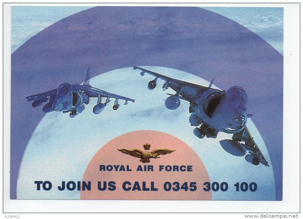 Ref 99 : CPM Promo Pub Aviation Avion De Chasse Royal Air Force - 1946-....: Moderne