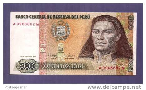 PERU 1987 UNC Banknote  500 Intis - Perú