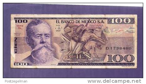 MEXICO 1981 Used VF  Banknote  100 Pesos KM732a - Mexico