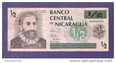 Nicaragua  Used VF  Banknote  1/2  Cordoba - Nicaragua