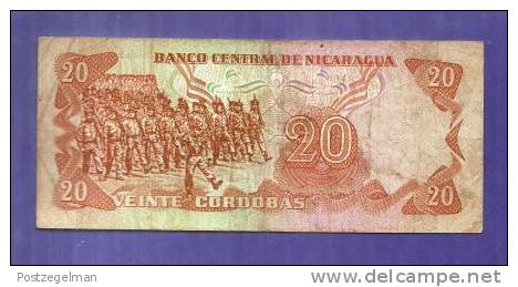 Nicaragua 1969 Used VG  Banknote  20 Cordobas (dirty) Km120 - Nicaragua