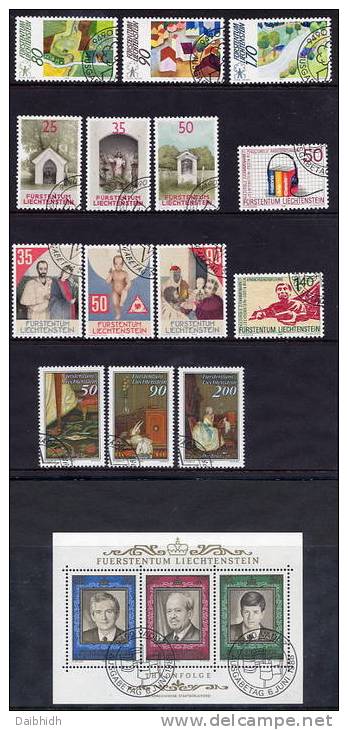 LIECHTENSTEIN 1988 Range Of Complete Sets Used. - Used Stamps
