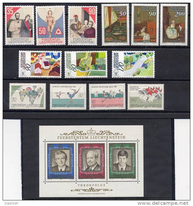 LIECHTENSTEIN 1988 Range Of Complete Sets MNH - Unused Stamps