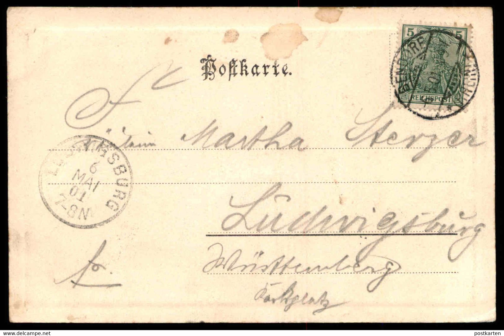 ALTE POSTKARTE GRUSS AUS SAYN HOTEL FRIEDRICHSBERG BESITZER P. BALL 1901 Bendorf Koblenz Passepartout Cpa Postcard AK - Bendorf