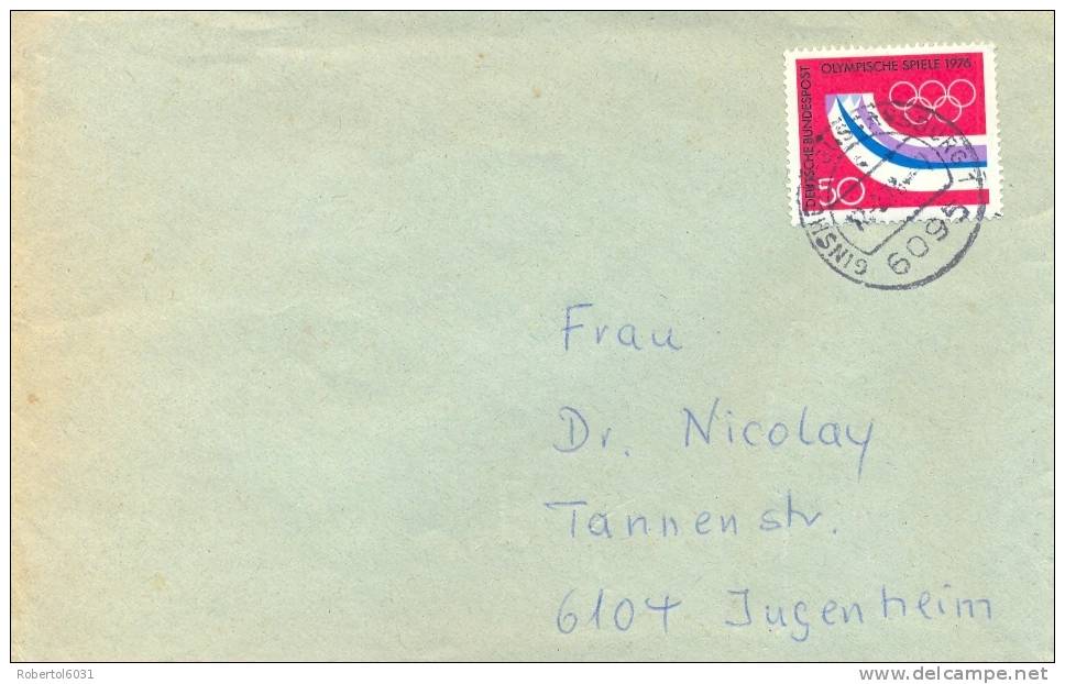 Germany BRD 1976 Cover With Stamp 50 Pf. 12th Winter Olympic Games In Innsbruck - Inverno1976: Innsbruck