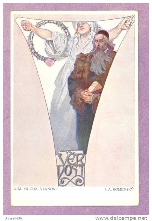 A. Mucha - L´Evêque Komensky -premier Au Monde à Définir Des Méthodes Modernes D´éducation - Très Bel Aspect (3 Scans - Mucha, Alphonse