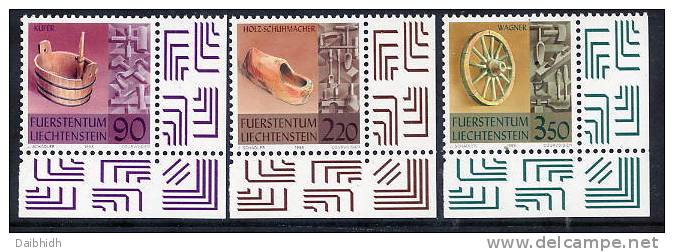 LIECHTENSTEIN 1998 Old Handicrafts MNH / **.  Michel 1180-82 - Unused Stamps