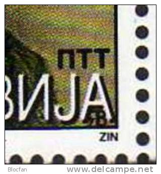 Abart Volksheld 2002 Jugoslawien 3071 Plus Stecherzeichen ** 51€ Partisan Held Z. Tomic-Sremac 1941 Stamp Of YUGOSLAVIJA - Oddities On Stamps