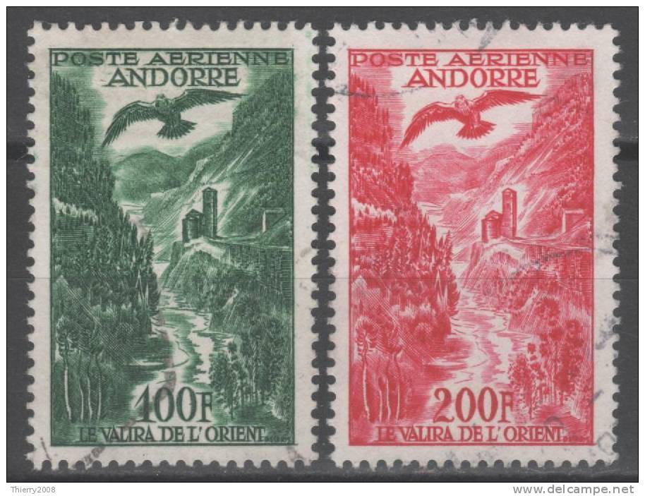 Andorre Poste Aérienne N° 2/3  Avec Obblitération Cachet à Date  TTB - Luchtpost