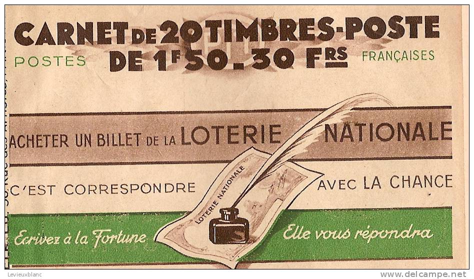 Carnet De 20 Timbres Poste De 1F50/Vide/Loterie Nationale/S.67/vers 1925   TIMB43 - Other & Unclassified