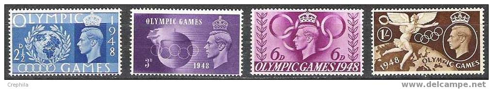 Grande Bretagne - 1948 - Y&T 241/4 - S&G 495/8 - Neuf ** & Neuf * - Unused Stamps