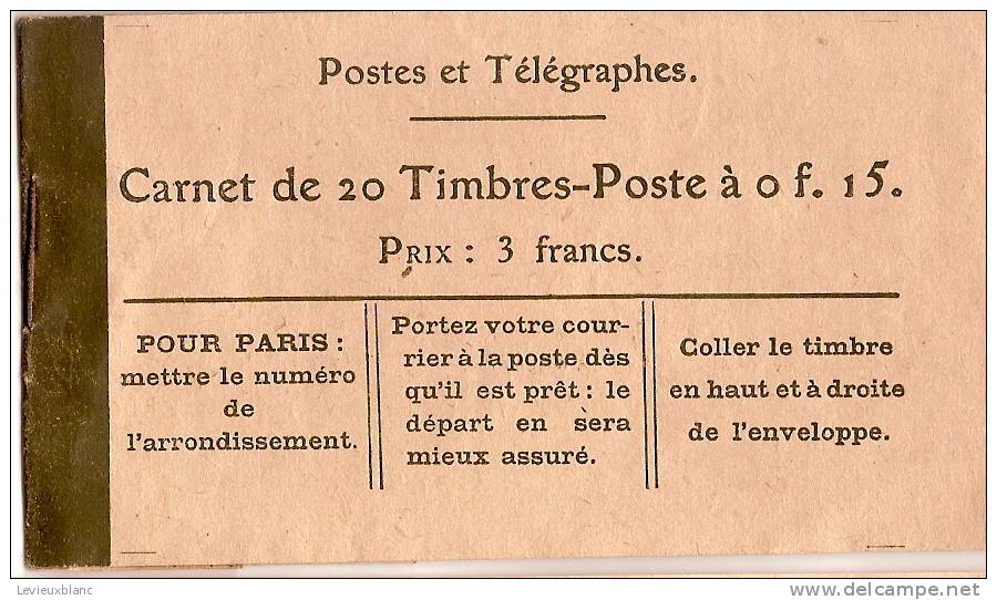 Carnet De 20 Timbres Poste à 0f15/Vide///vers 1916-18 TIMB45 - Autres & Non Classés