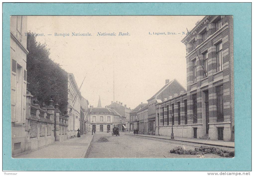 TURNHOUT  -  Banque Nationale.  -  National Bank. -  1910  -  TRES BELLE CARTE  ANIMEE - - Turnhout