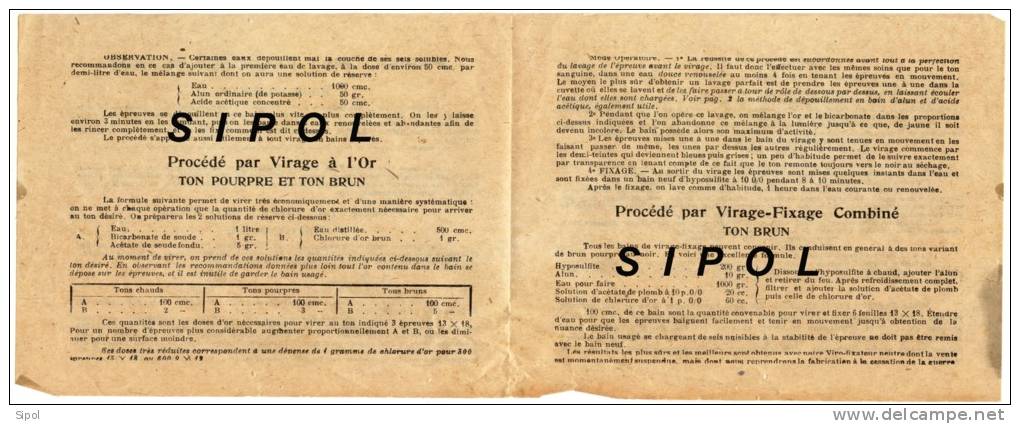 Papier " Mat Velouté " M.Biot  Mode D Emploi  Sur Papier Fin  De 14 X 11 Cm 2 Feuillets - Materiaal & Toebehoren