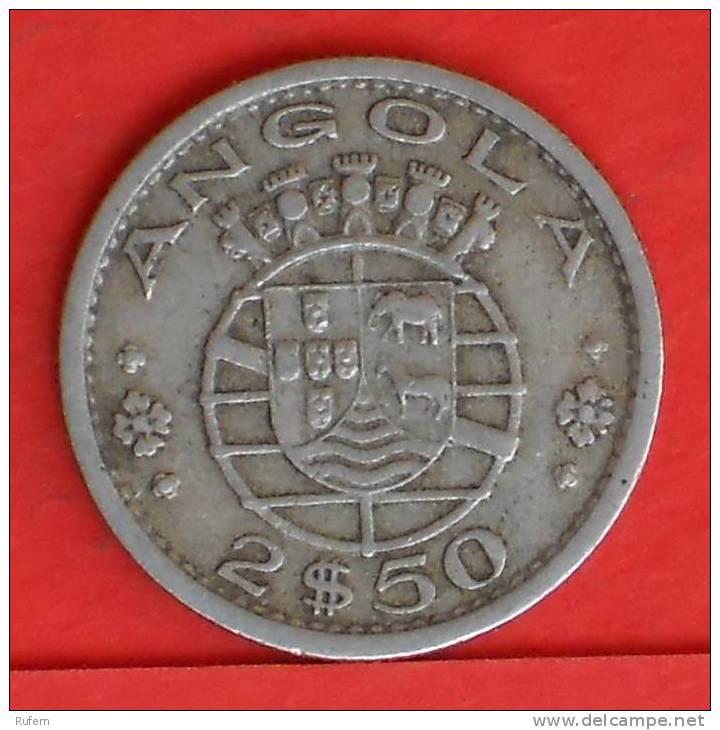 ANGOLA  2,5  ESCUDOS  1956   KM# 77  -    (1161) - Angola