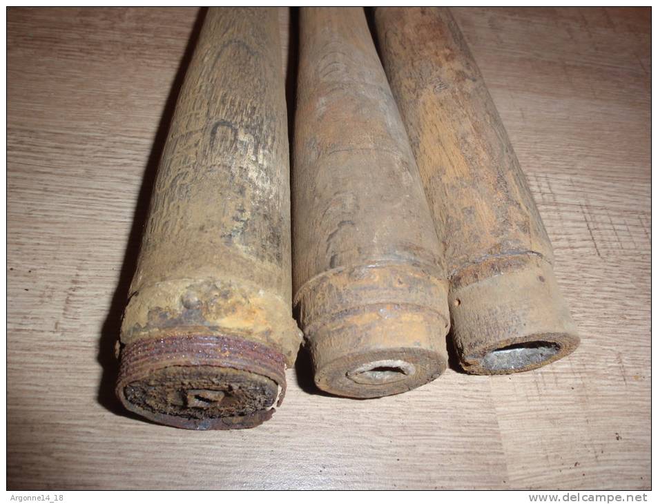 Lot De 3 Manches Pour Grenades A Manches Guerre 1914-18 N°1 - 1914-18