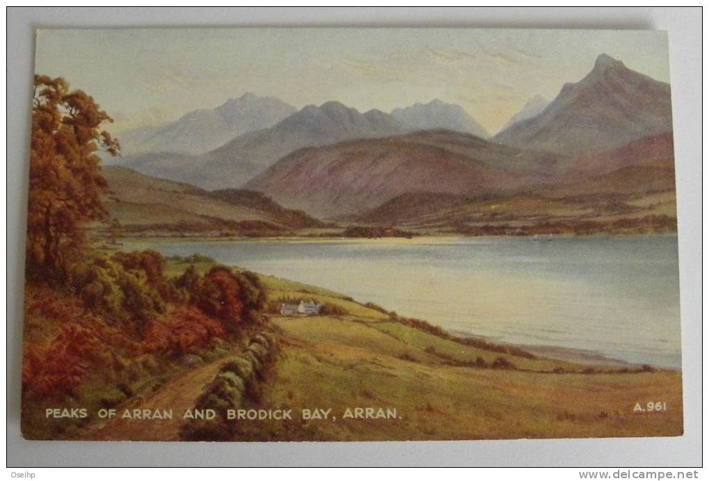 CPA - Carte Postale - Peaks Of  ARRAN And Brodick Bay ARRAN - Post Card Valentine & Sons - Ayrshire