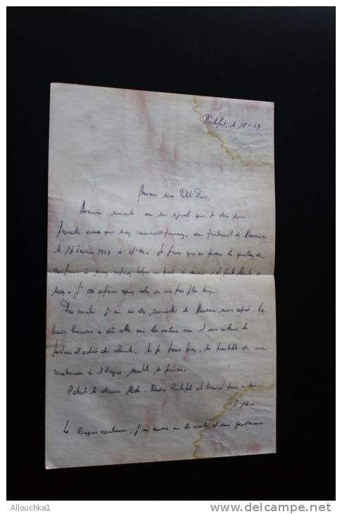 Militaria Lettre en franchise militaire + correspondances à en-tête CADM porte-avions Clémenceau