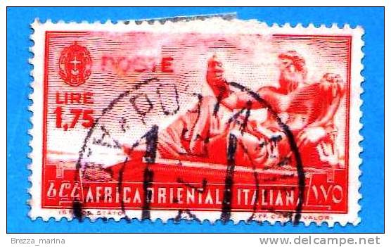 ITALIA - COLONIE ITALIANE - AFRICA Orientale It. - 1938 - Serie Pittorica - 1,75 L. • Statua Del Nilo - Italienisch Ost-Afrika