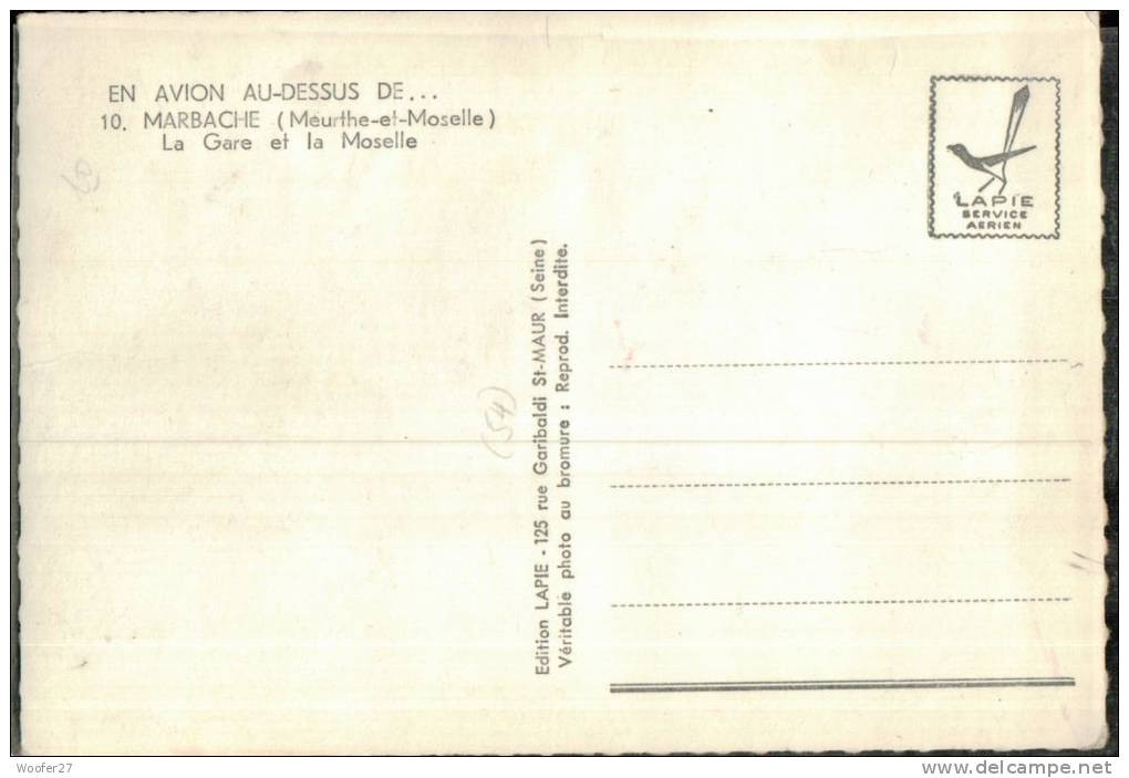 CPSM   MARBACHE   La Gare Et Son Quartier Avec La Moselle - Altri & Non Classificati