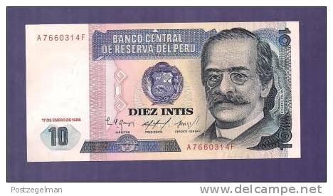 PERU 1986 UNC Banknote  10 Intis Km 128 - Peru