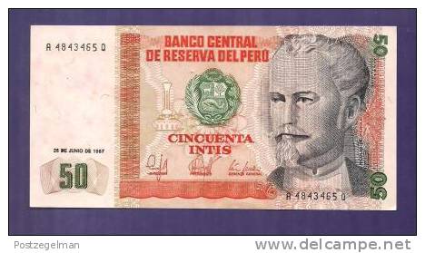 PERU 1987 UNC Banknote  50 Intis - Pérou