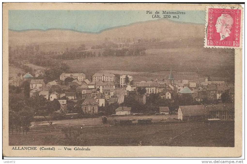 Cpa, Allanche (Cantal), Vue Générale - Allanche