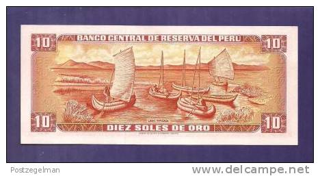 PERU 1976 UNC Banknote 10Soles De Oro Km 112 - Peru