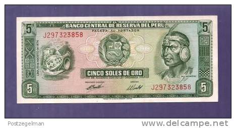 PERU 1974 UNC Banknote 5 Soles De Oro Km 99c - Peru