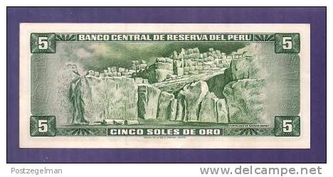 PERU 1974 UNC Banknote 5 Soles De Oro Km 99c - Peru