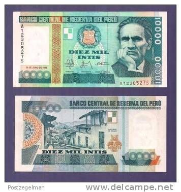 PERU 1988 UNC Banknote  10.000 Intis - Peru