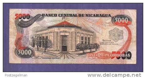 Nicaragua  Used VF  Banknote  5.000 Cordobas - Nicaragua