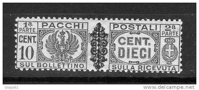 1945 Luogotenenza Pacchi Postali 10 C Nuovo - Pacchi Postali