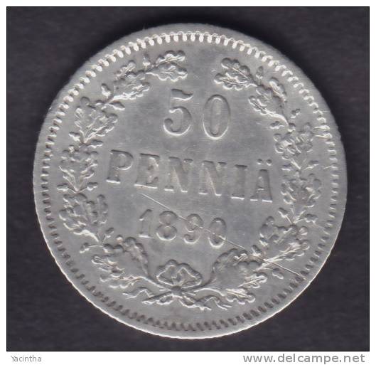 @Y@   FINLAND  50 Pennia 1890  Zilver / Ag           (1964) - Finlandia