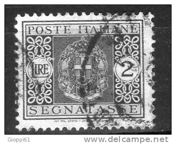 1945 Luogotenenza Nuovo Stemma Sabaudo S/fasci 2 L Usato - Taxe