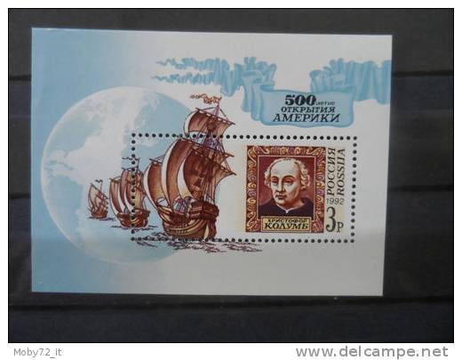 Russia - 1992 - Nuovo - Cristoforo Colombo - Mi Block 3 - Christoffel Columbus