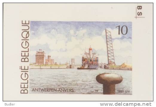 BELGIË/BELGIQUE :1990: Y.2377 On #Bromure# = ##PRESS-PROOF## : NAVIGATION,SLUICE,ANTWERPEN,ANVERS,ANTWERP, - Briefe U. Dokumente