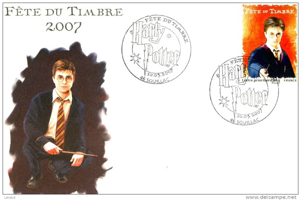 F. D. C. FRANCE - Fête Du Timbre 2007 SOUILLAC - Harry Potter - Bandes Dessinées