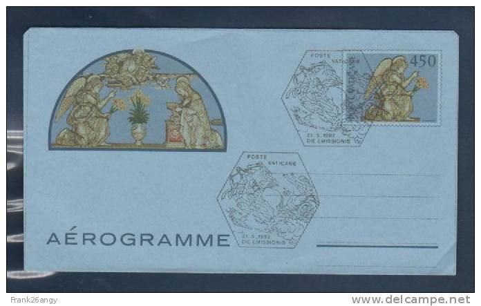 VATICANO 1982 Andrea Della Robbia Aereogramma £.450 FDC - Ganzsachen