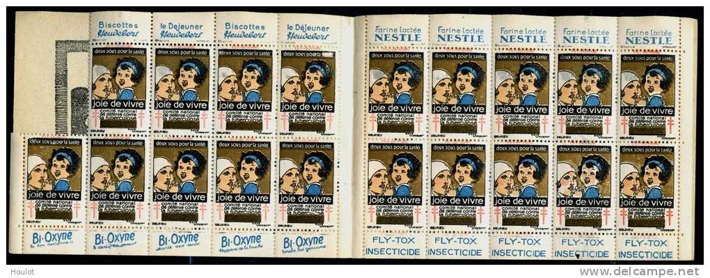 Unkomplettes Markenheftchen Mit 19  Briefmarken  Aus Dem Jahr 1932  **  Comité National De Défense Contre La Tuberculose - Sonstige & Ohne Zuordnung