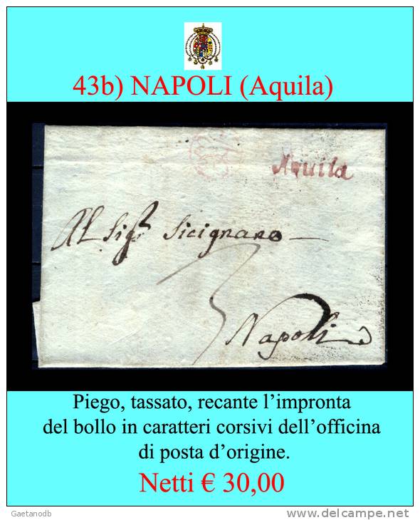 Aquila-00043b - Piego Senza Testo. - ...-1850 Voorfilatelie