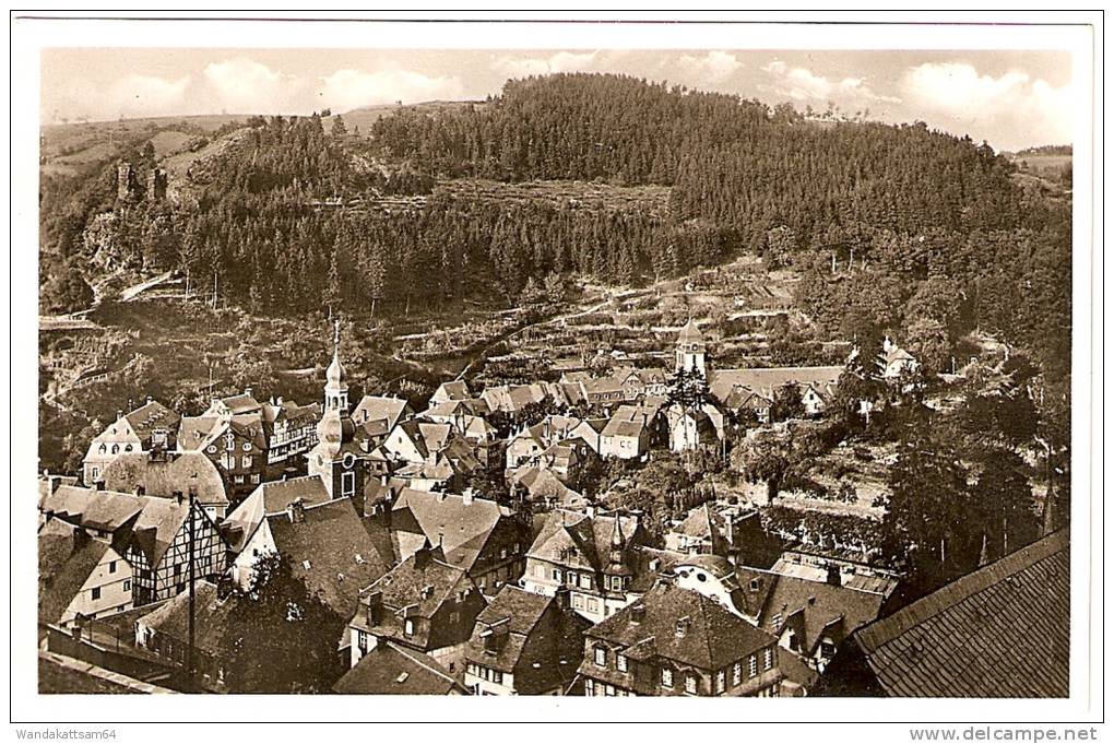 AK 56 Monschau-Eifel - Gesamtansicht Echte Fotografie Jakob Krapohl Schloß Hülchrath Bei Grevenbroich Norh. Und M. Gladb - Monschau