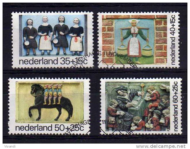 Netherlands - 1975 - Child Welfare/Historic Ornamental Stones - Used - Used Stamps