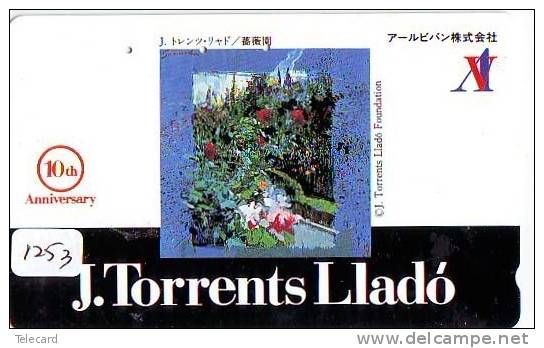 Télécarte JAPON PEINTURE * ART * PEINTURE De ESPANA (1253) TORRENTS LLADO  * PHONECARD JAPAN - Pintura