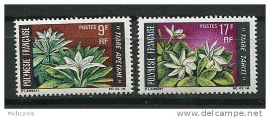 POLYNESIE 1969 - Fleur - Neuf, Sans Charniere (Yvert 64/65) - Unused Stamps