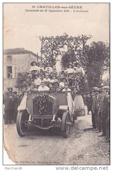 DEUX SEVRES CHATILLON SUR SEVRE MAULEON CAVALCADE DU 21 SEPTEMBRE 1924 L AUTOMNE Editeur Mlle Ravaud AUTOMOBILE - Mauleon