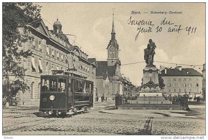 Bern Bubenberg Denkmal Tramway Tram Gros Plan Edit 3724 Rathe Feldmann Basel - Berne