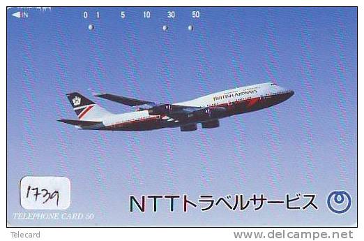 Télécarte Japon * BRITISH AIRWAYS (1739) Japan Phonecard Airplane * Flugzeug Avion * AVION * AIRLINES * 110-162955 - Avions