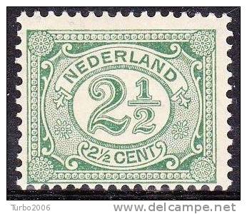 1899-1913 Cijfer Zegels 2½ Cent Groen NVPH 55 Ongestempeld - Nuevos