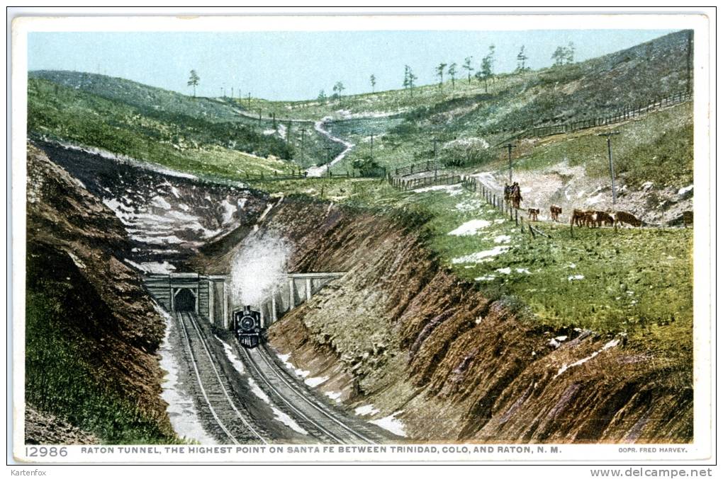 Raton Tunnel, Santa Fe, Trinidad, Colo, And Raton, NW, Railroad, Railway, - Santa Fe